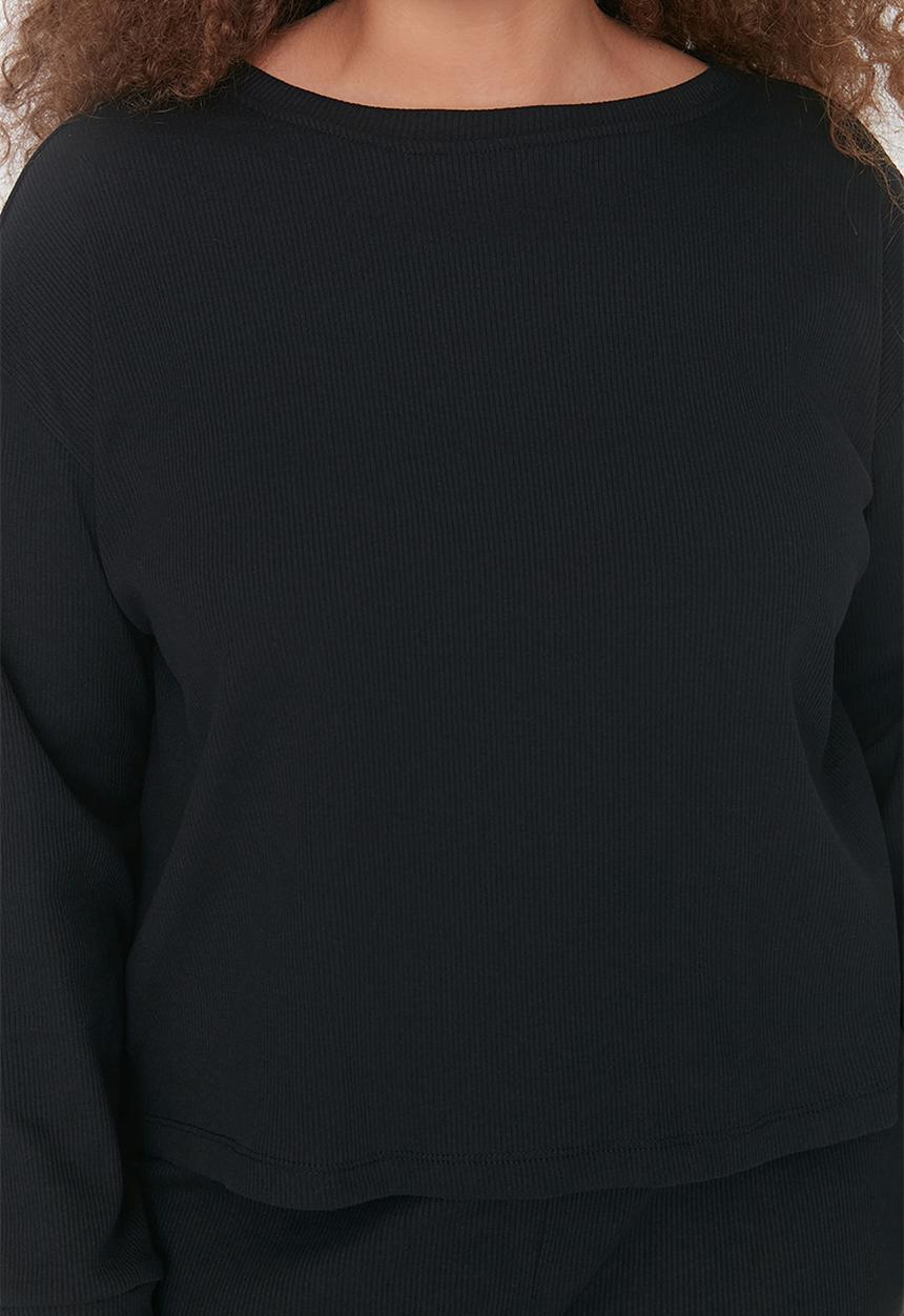 Trendyol - Thessaloniki Knitted Oversized Tracksuit Set - Black