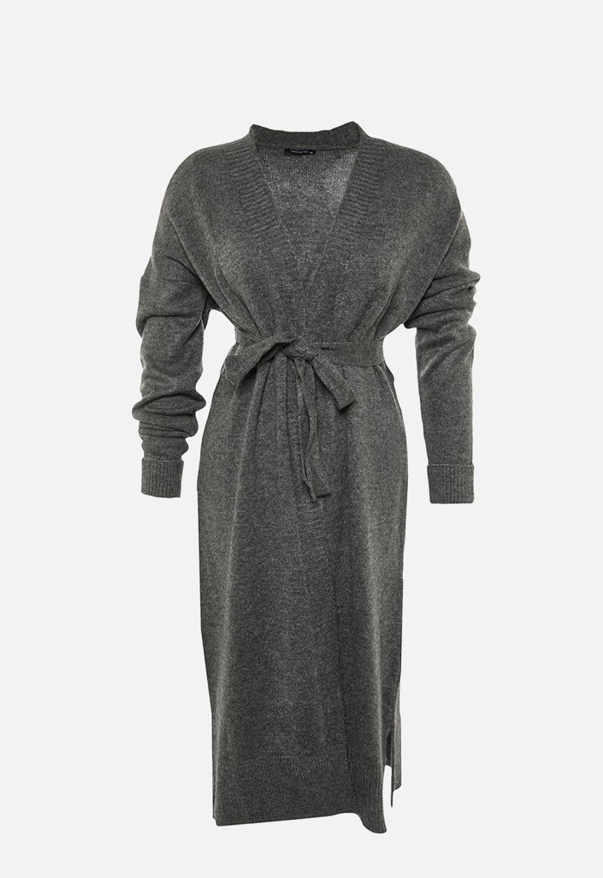 Trendyol - Oversize Loose Fit Knitwear Cardigan - Anthracite