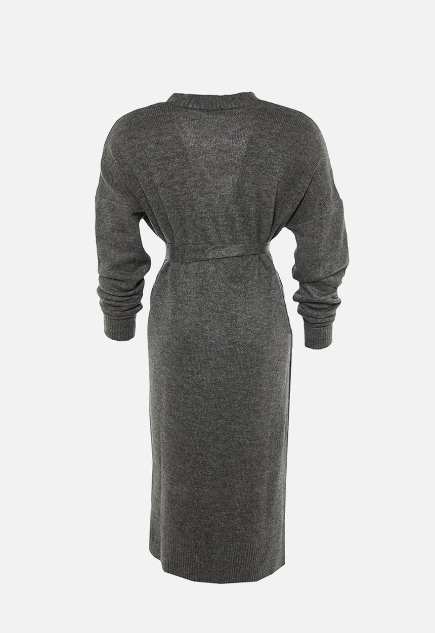 Trendyol - Oversize Loose Fit Knitwear Cardigan - Anthracite