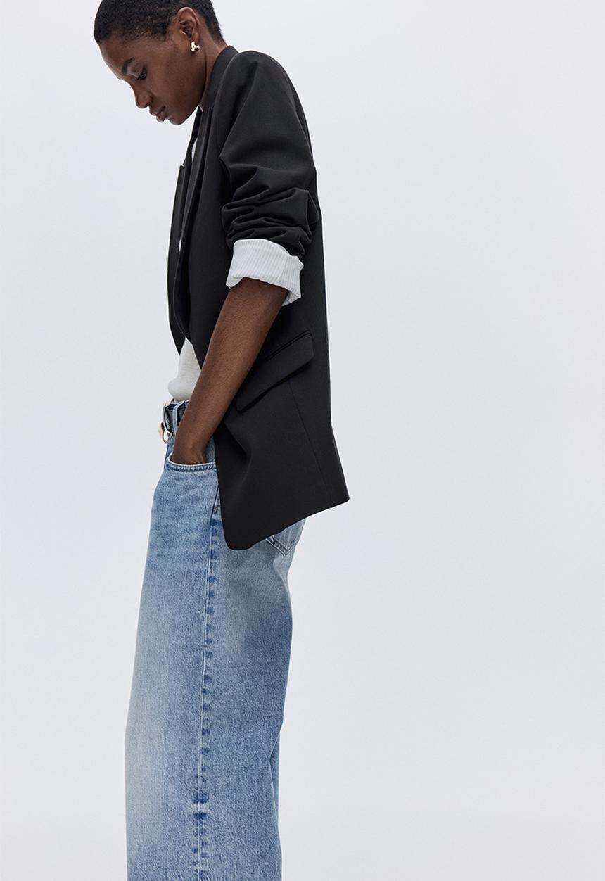 H&M - Throw-on blazer - black