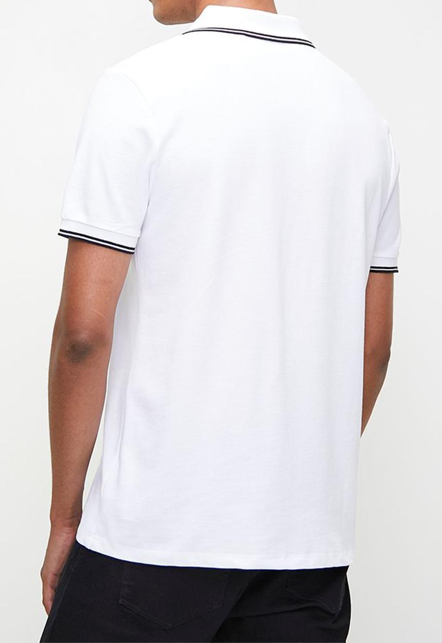 GUESS - Tipped core polo - pure white