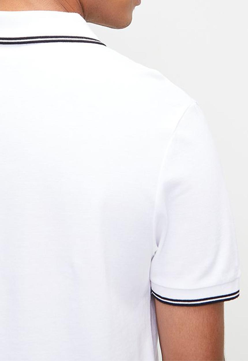 GUESS - Tipped core polo - pure white