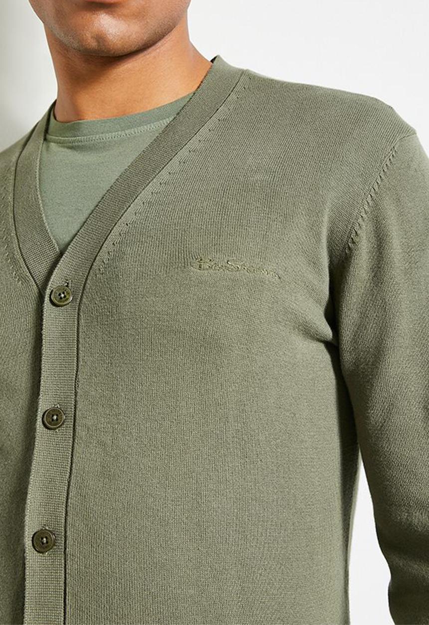Ben Sherman - Cardigan - Olive Night