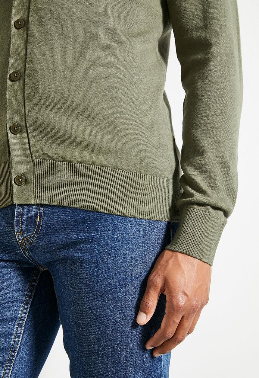 Ben Sherman - Cardigan - Olive Night