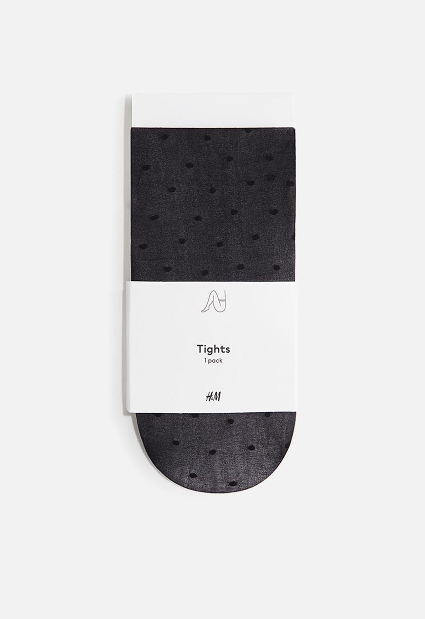 H&M - Spotted tights - black
