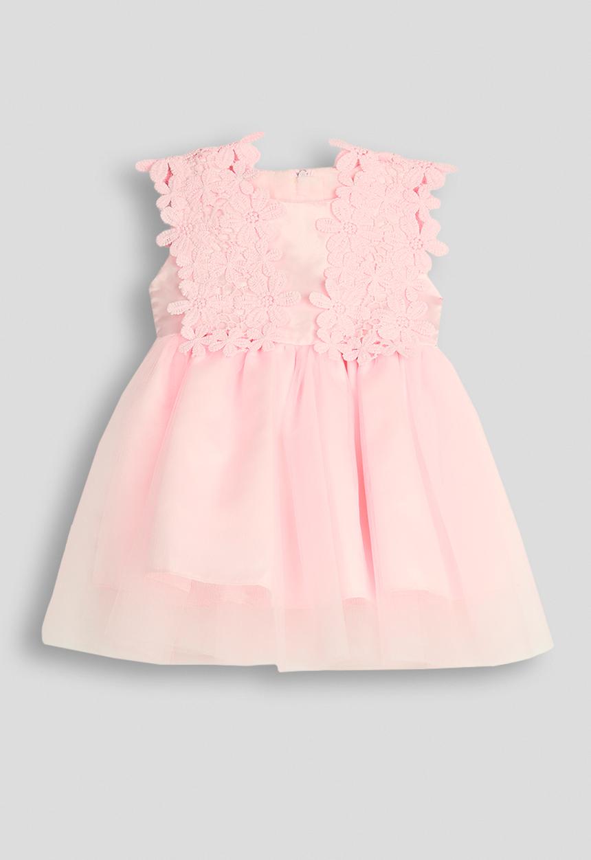 Pop Candy - Lace cross bouffant dress - pink