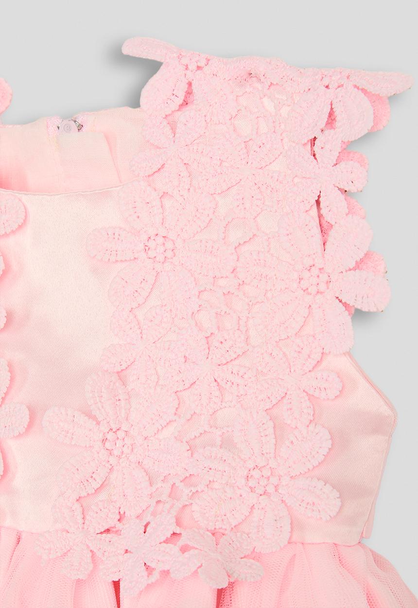 Pop Candy - Lace cross bouffant dress - pink