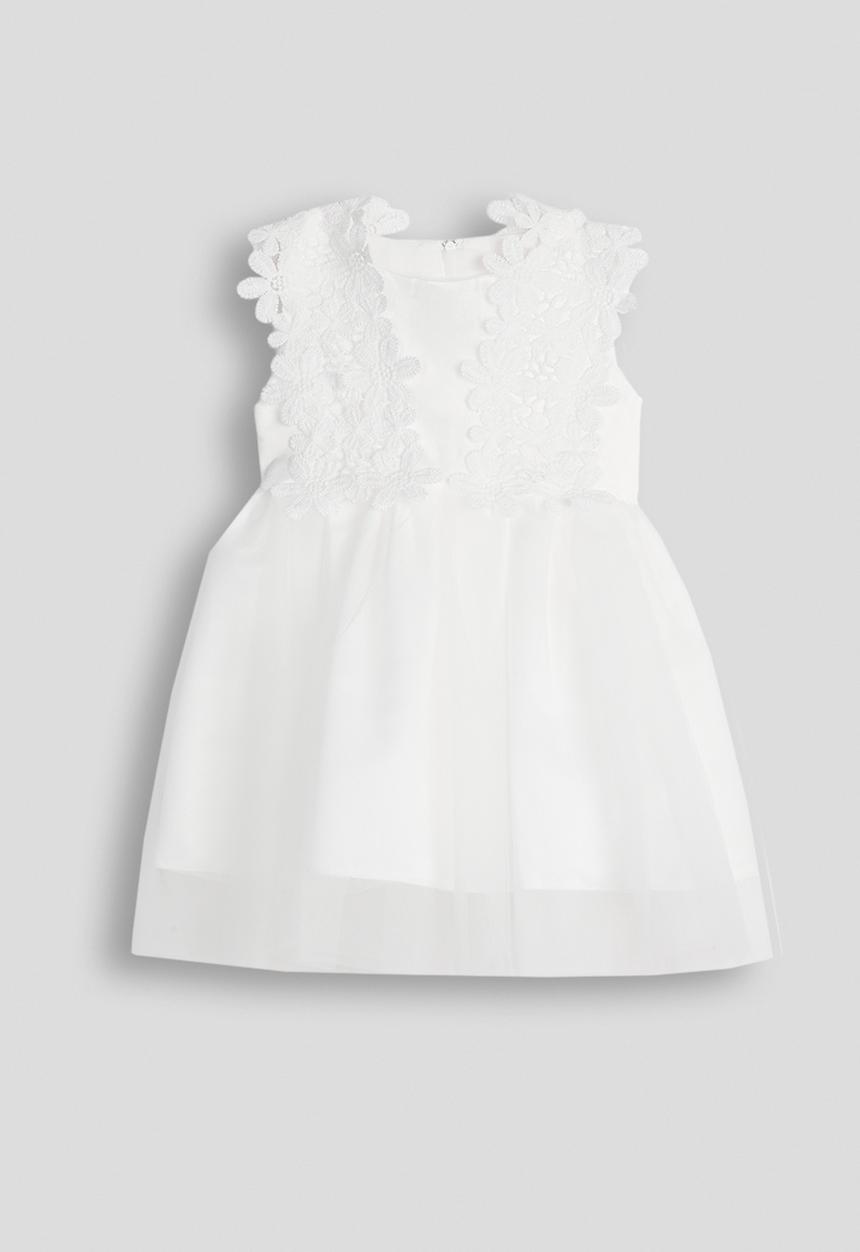 Pop Candy - Lace cross bouffant dress - white
