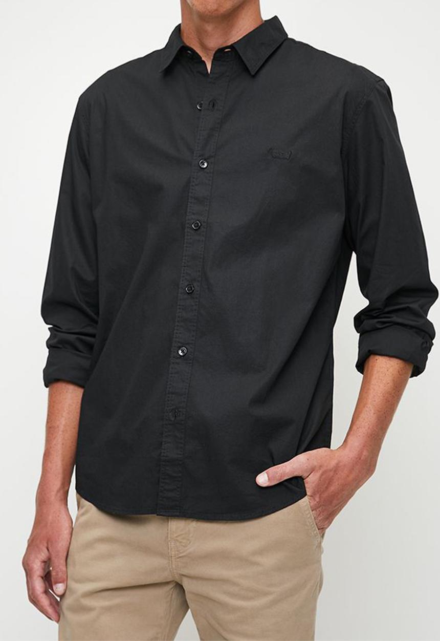 Levi’s® - Long sleeve battery hm shirt slim - jet black street