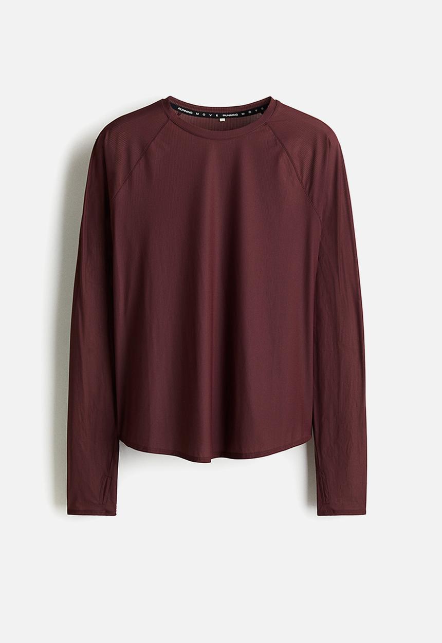 H&M - Running top with drymove™ -  light burgundy