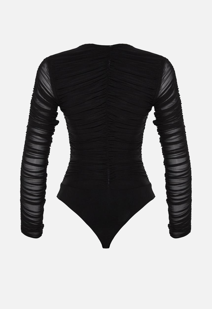 Trendyol - Agraphed Knitted Body - Black