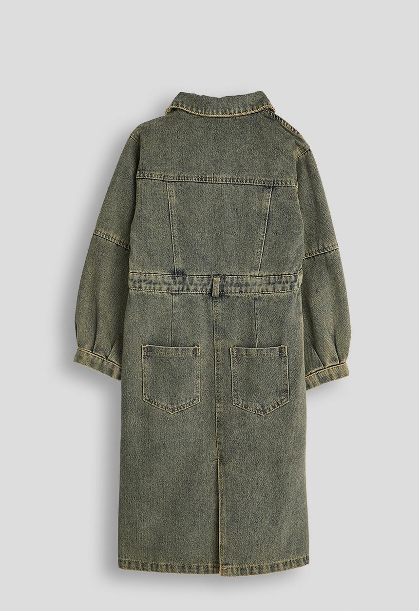 Pop Candy - Vintage wash denim dress - blue