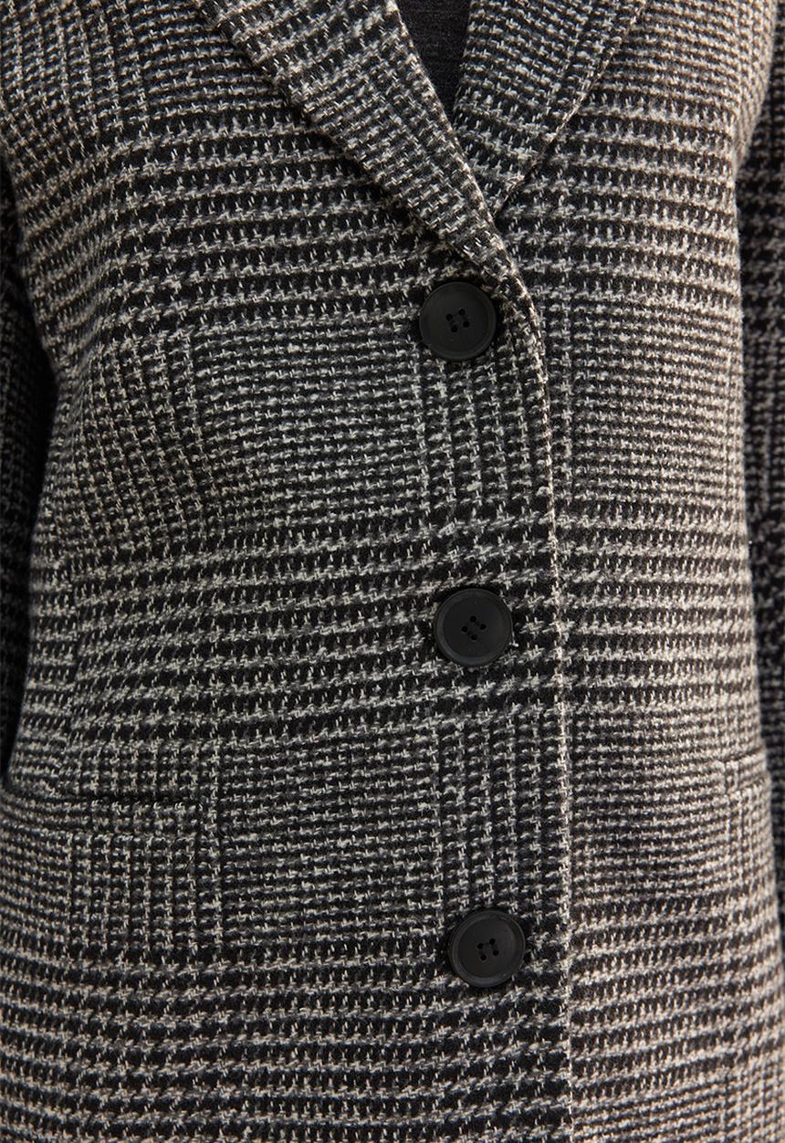 Trendyol - Premium Oversize Lined Woven Blazer Jacket - Anthracite
