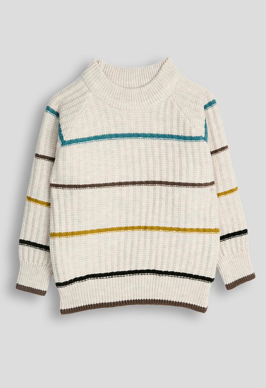 Pop Candy - Chalk stripe jumper - off white