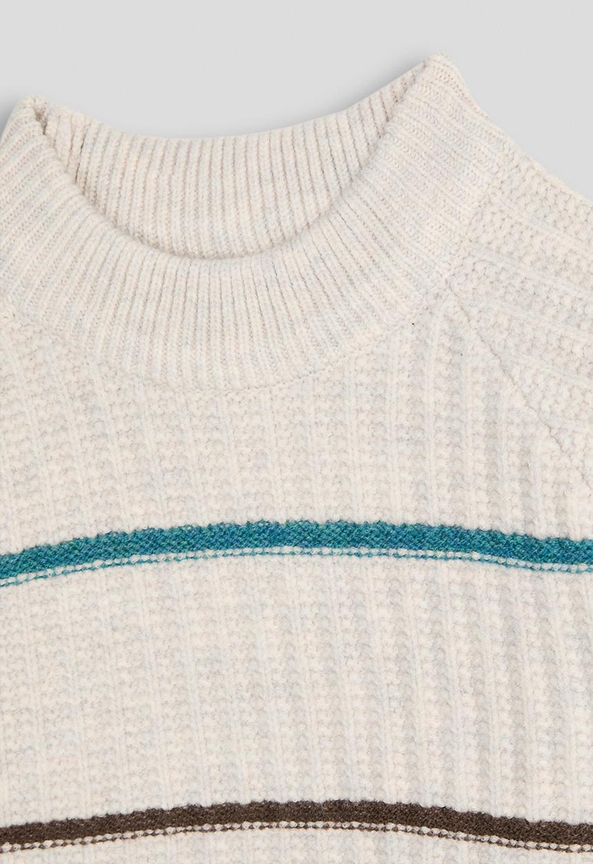 Pop Candy - Chalk stripe jumper - off white