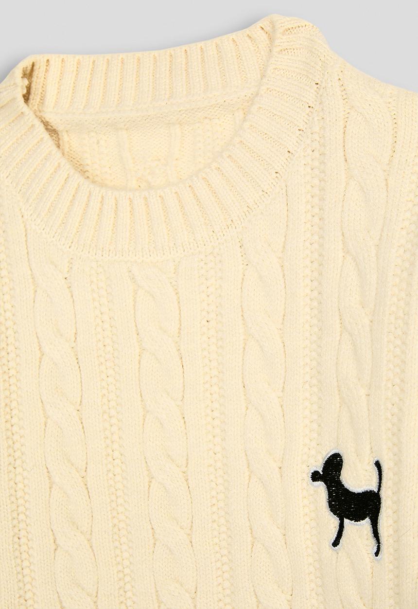 Pop Candy - Cable knit jersey - butter yellow