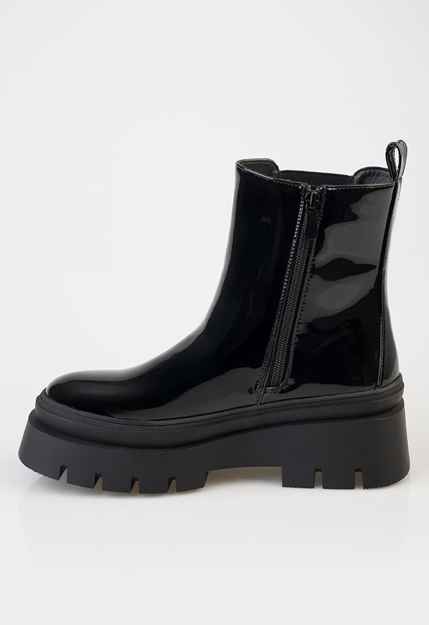 SISSY BOY - Chelsea patent basic Alma boot - black
