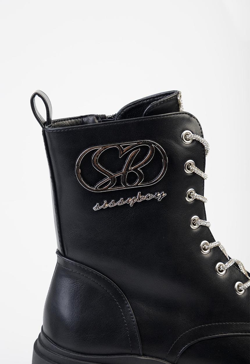 SISSY BOY - Arlette lace up boot - black