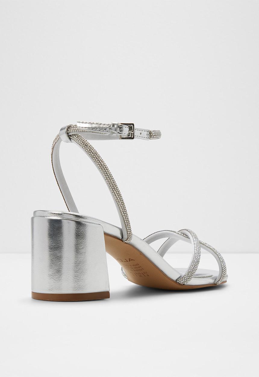 ALDO - Boucliette ankle strap heel - silver