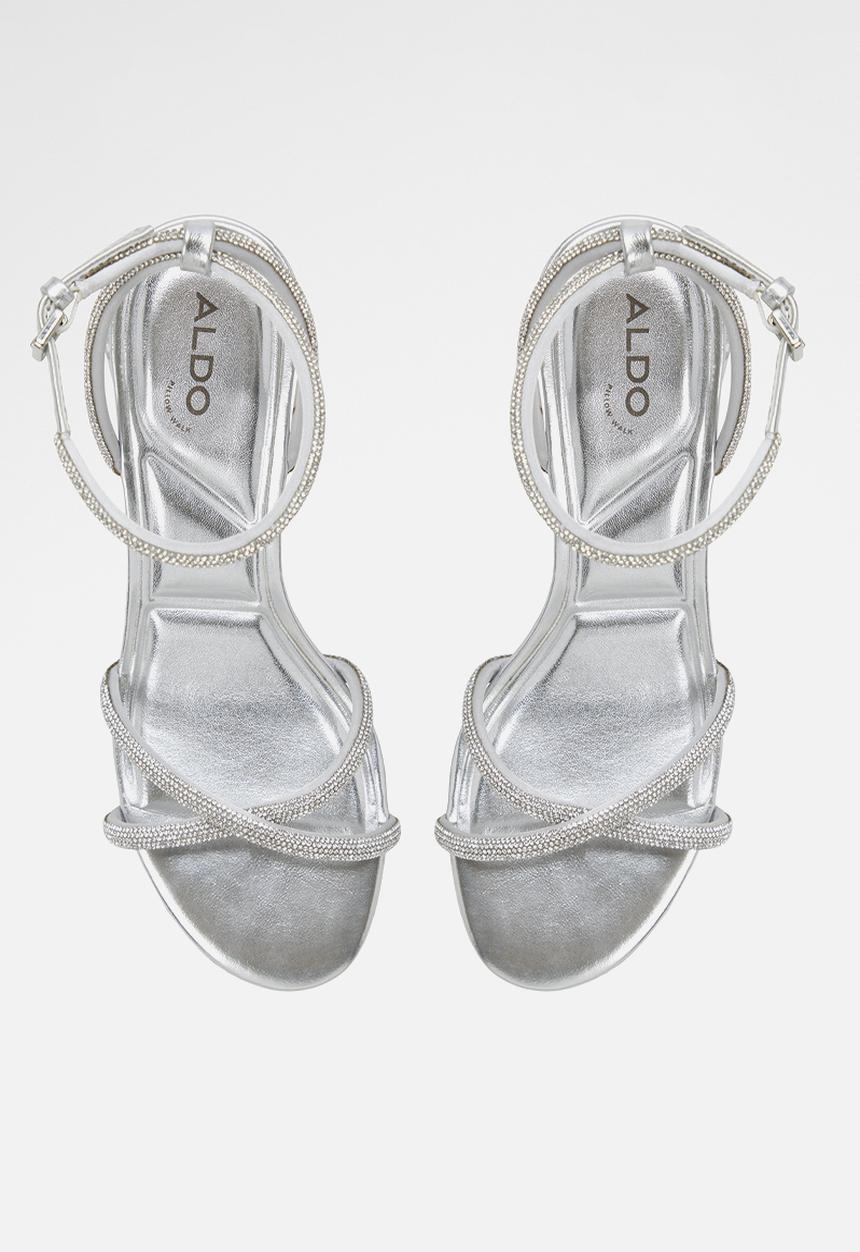 ALDO - Boucliette ankle strap heel - silver