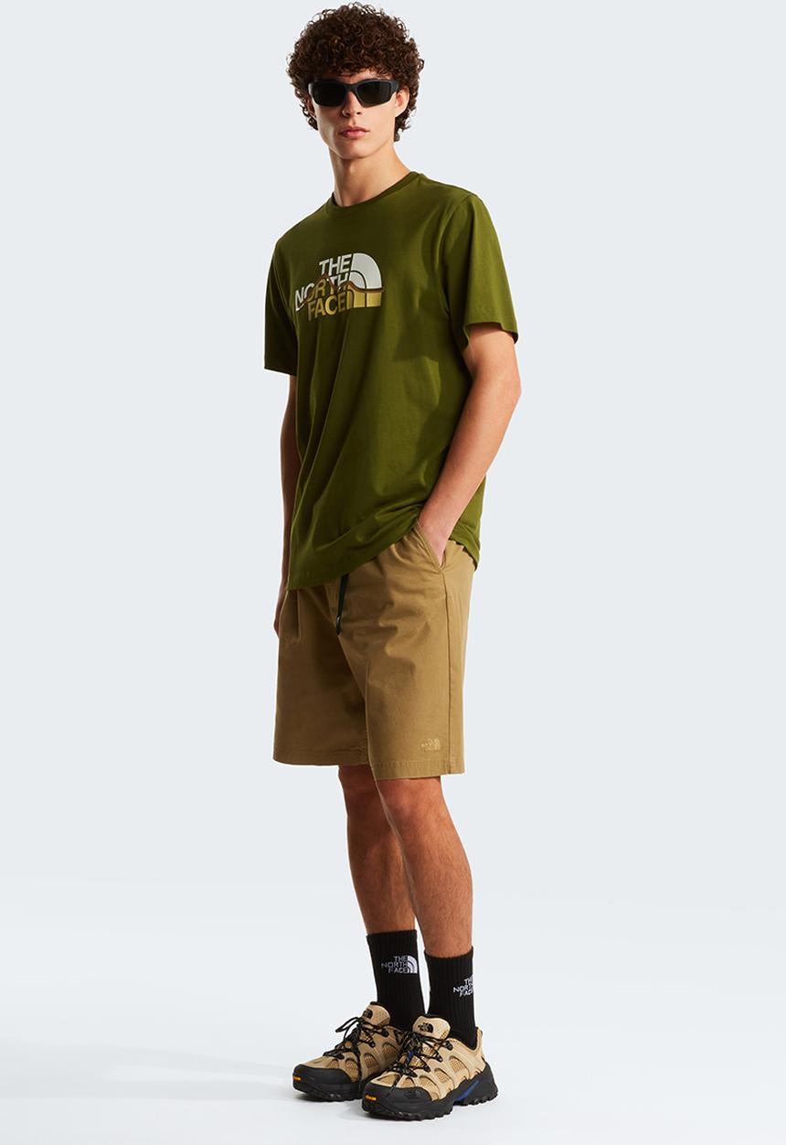 The North Face - M Mountain Line Regular Short Sleeve Tee-Graphic - Woodland Green