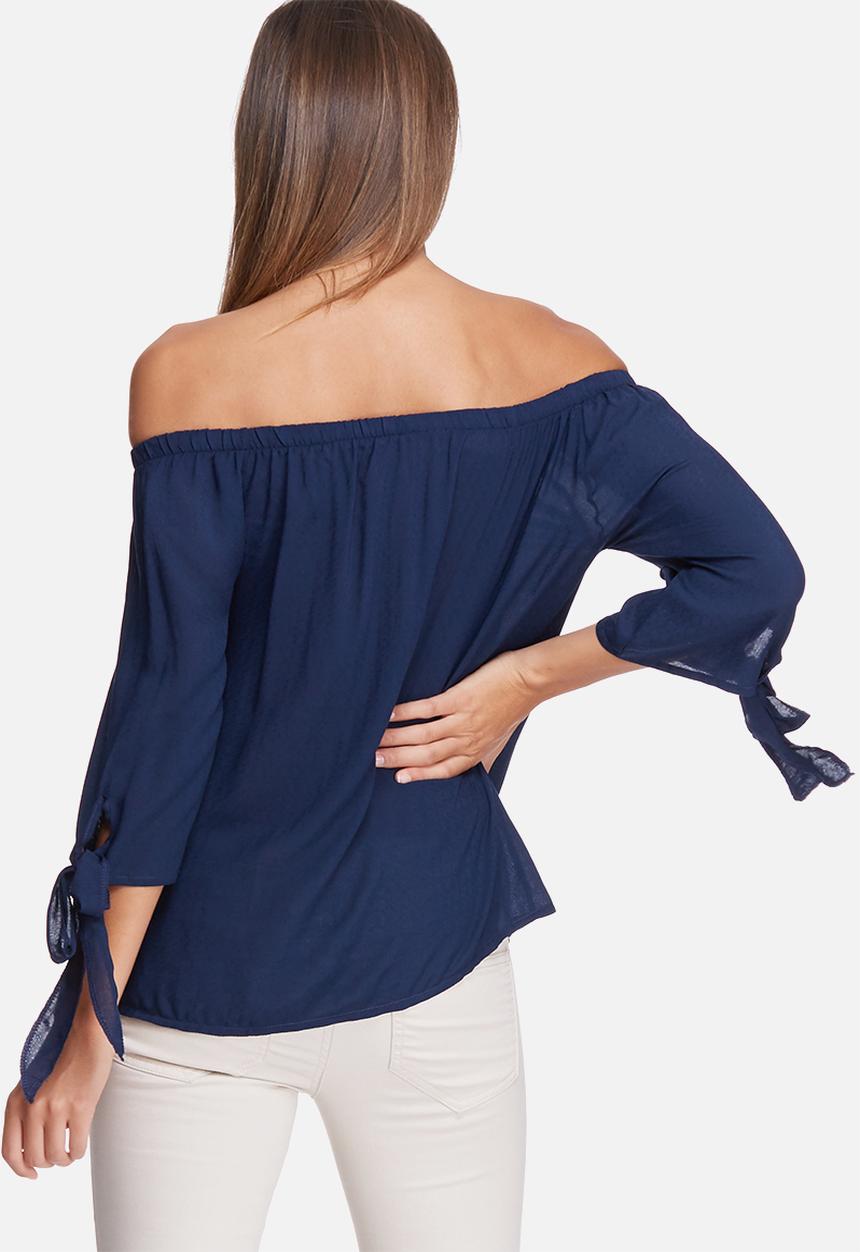 dailyfriday - Off shoulder texture tie top