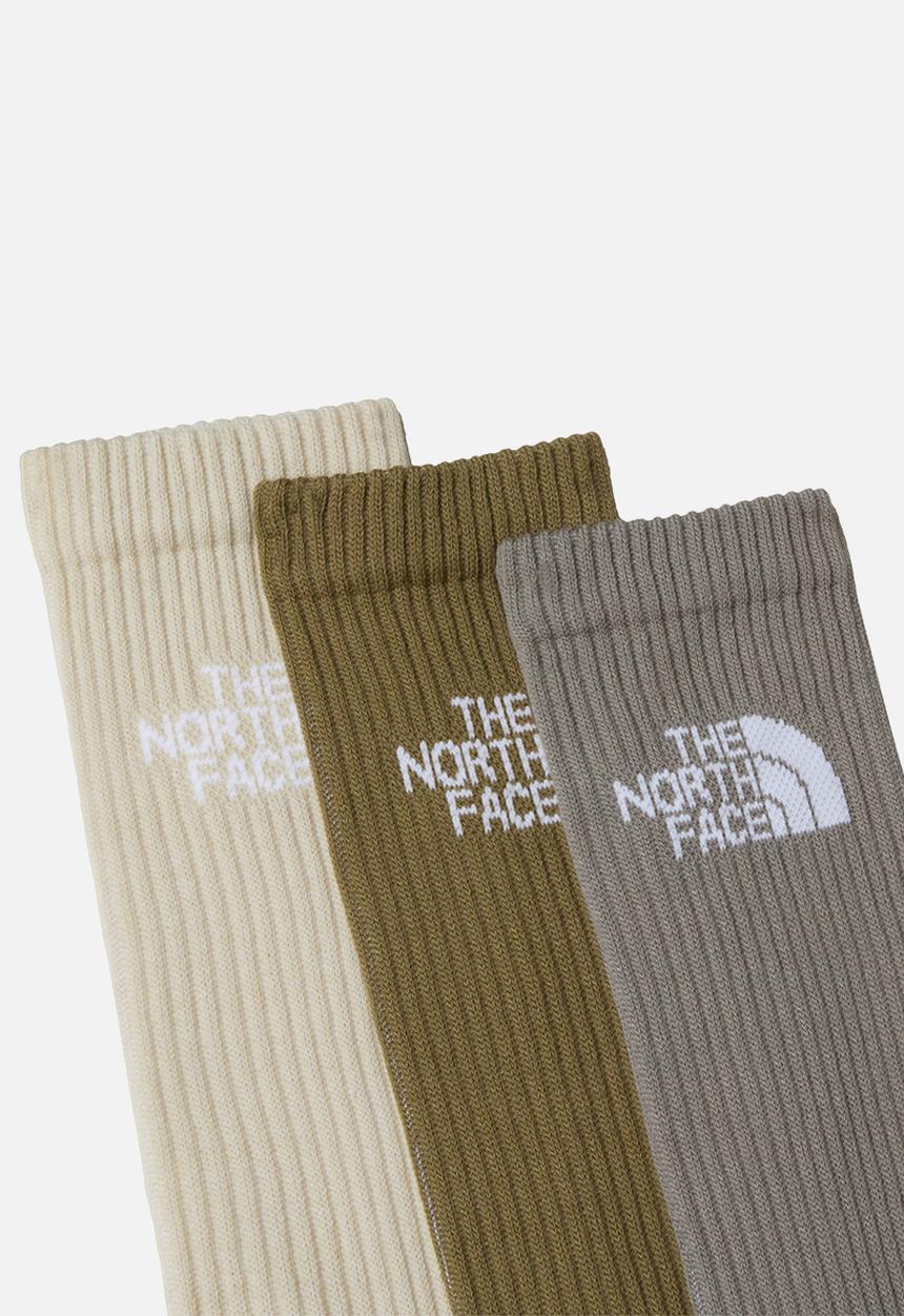 The North Face - Multi Sport Cush Crew Sock 3P - Stone Slab-Desert Stone-Cedar