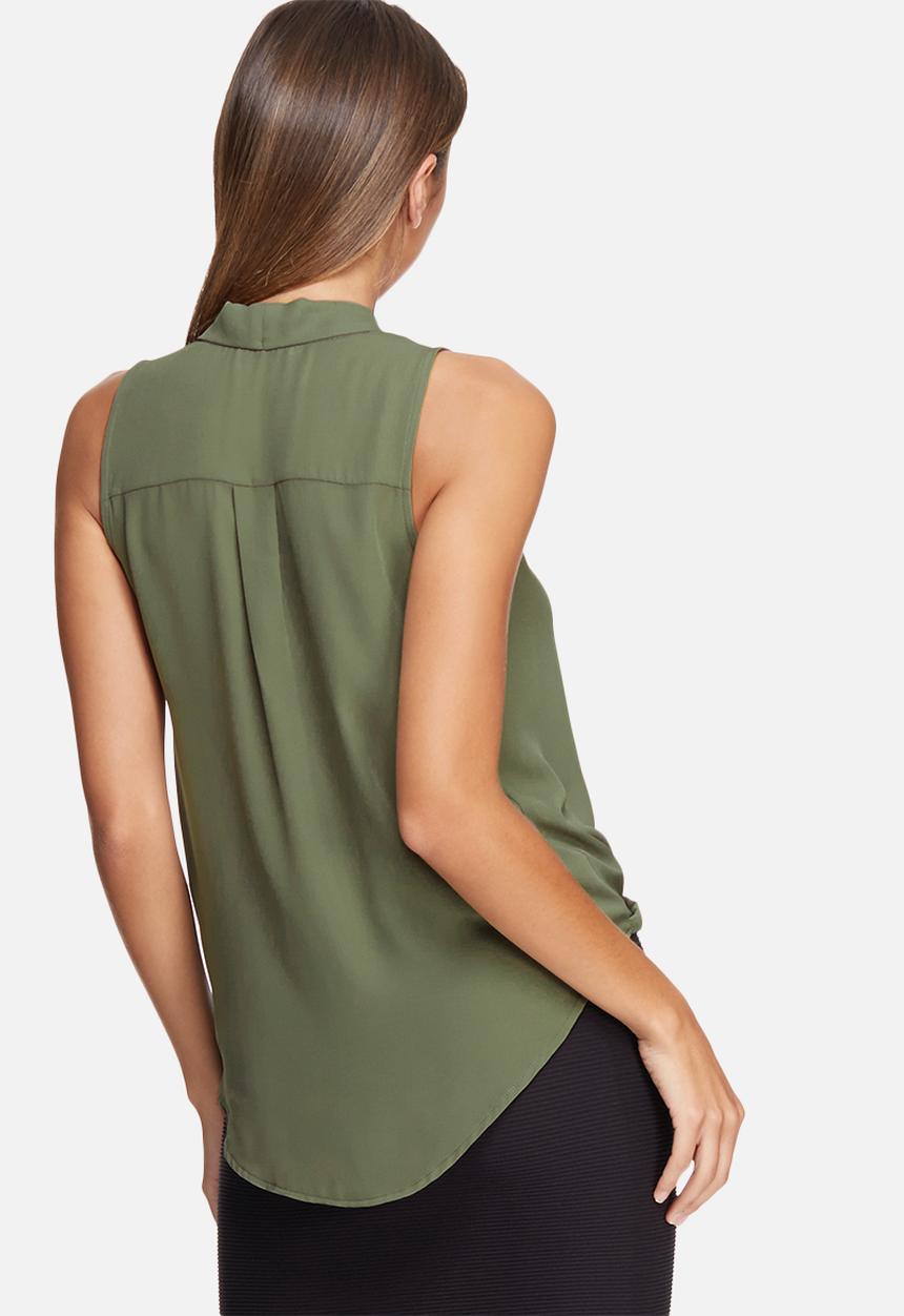 dailyfriday - Sleeveless wrap front top