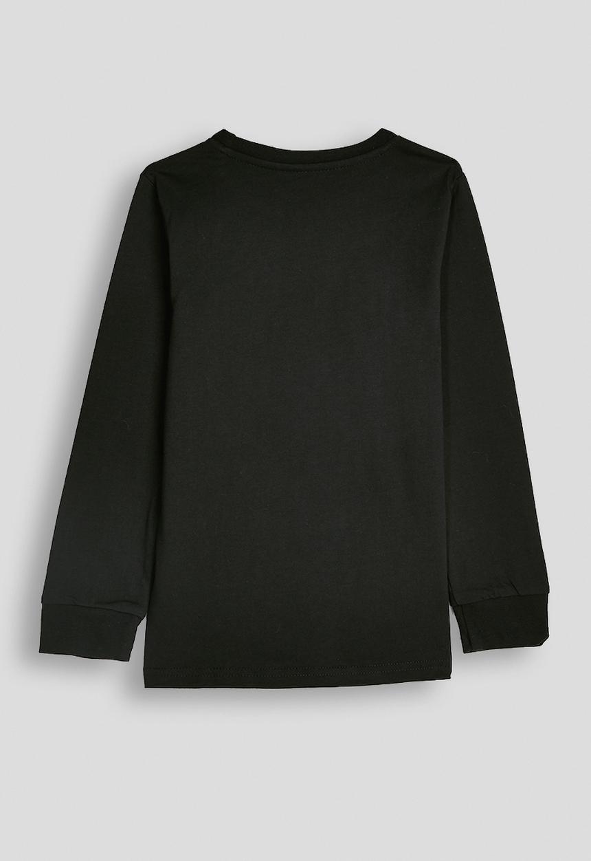 Pop Candy - Placement print long sleeve tshirt - black/dino multi