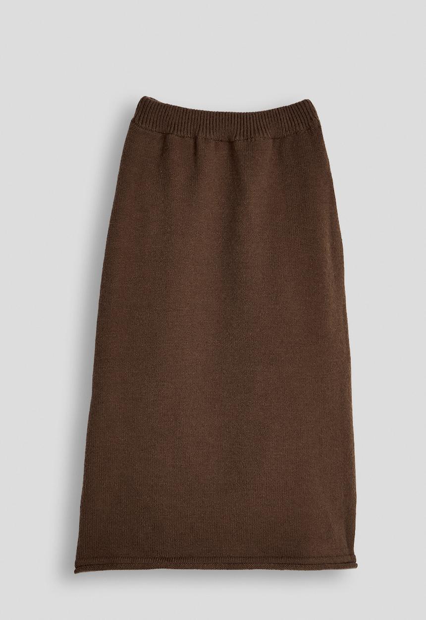Pop Candy - Knit sweater & midi skirt set - chocolate
