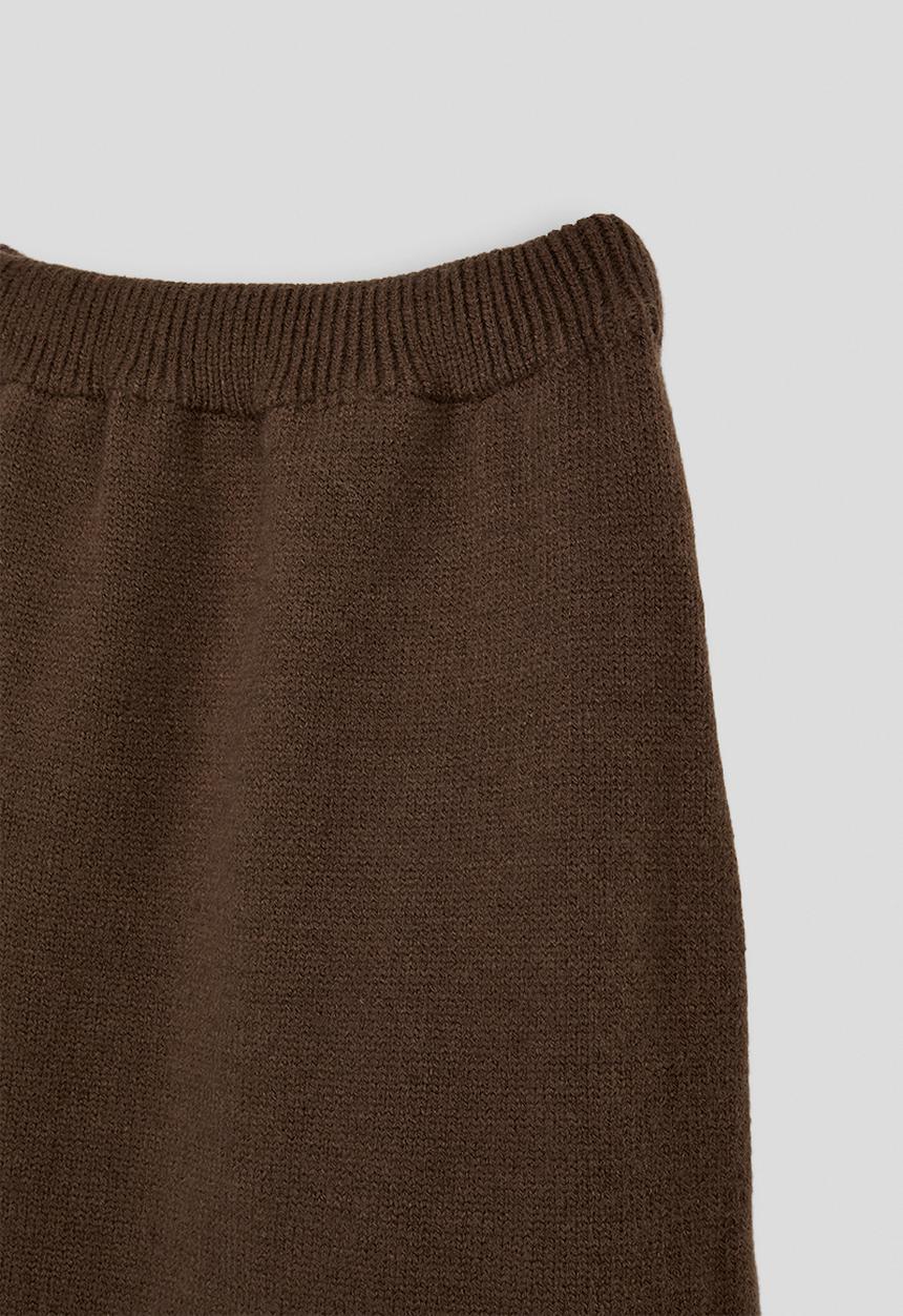 Pop Candy - Knit sweater & midi skirt set - chocolate
