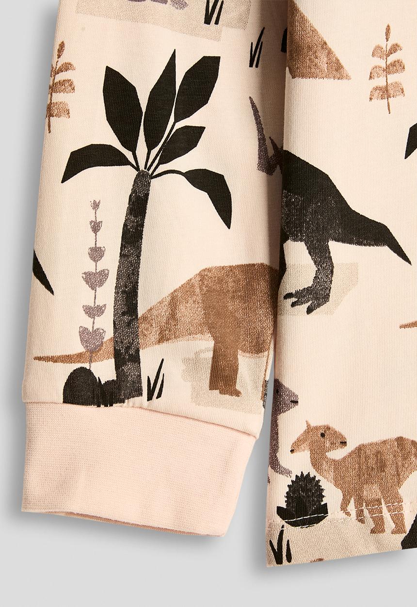Pop Candy - Cuffed long sleeve tshirt - neutral/dino aop