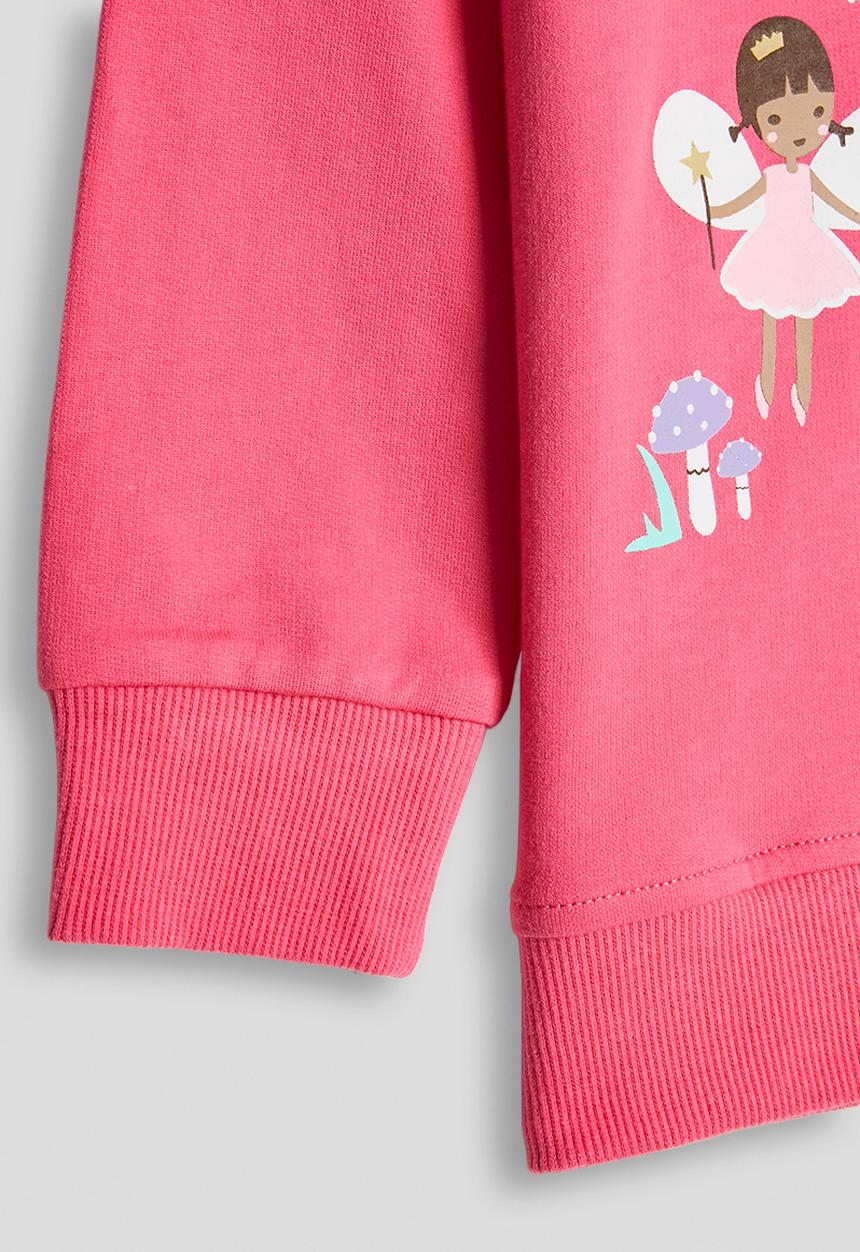 Pop Candy - Fairies graphic and slogan sweatshirt - dark pink