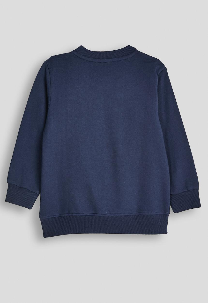 Pop Candy - Embroidered airplane graphic sweatshirt - navy