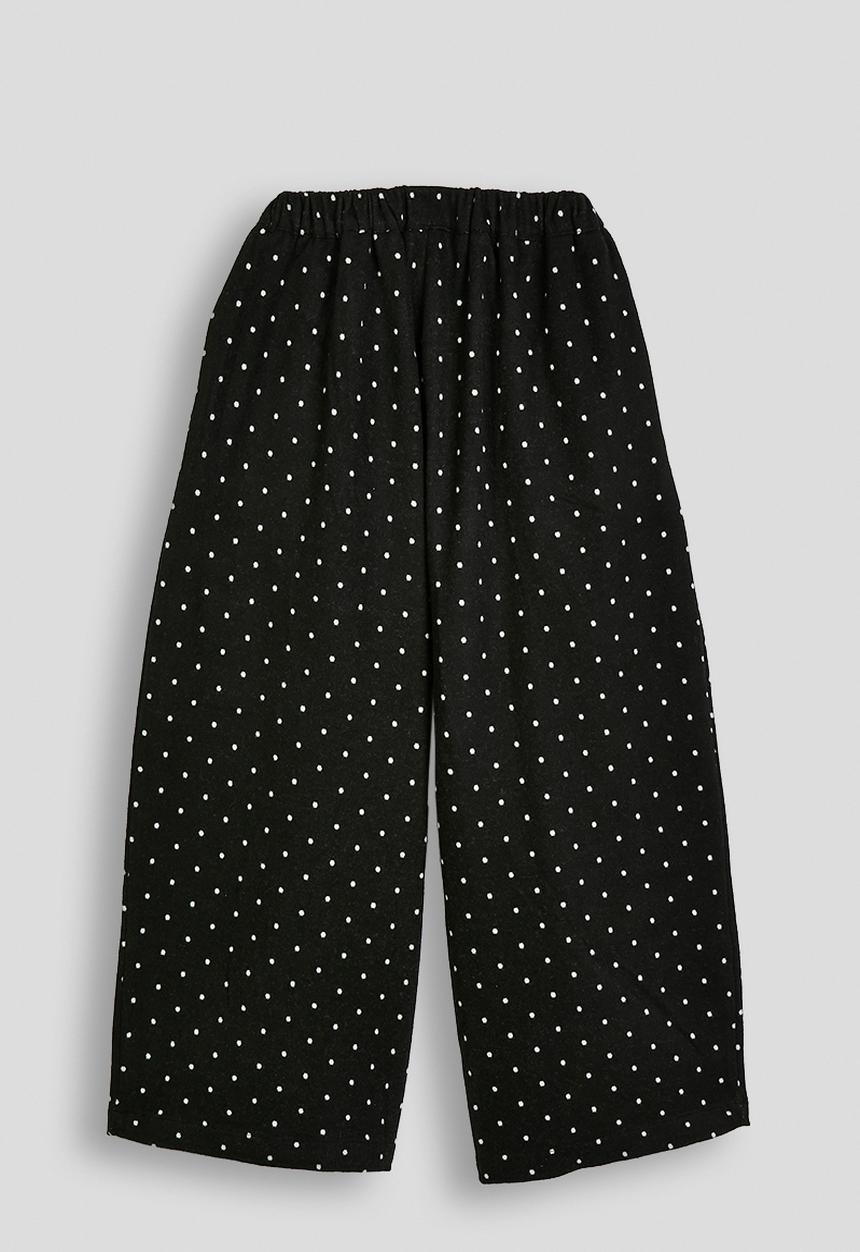 Pop Candy - Wide leg polka dot pants - black