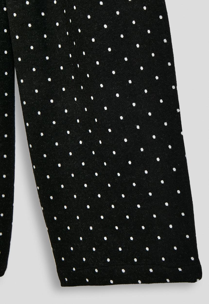 Pop Candy - Wide leg polka dot pants - black