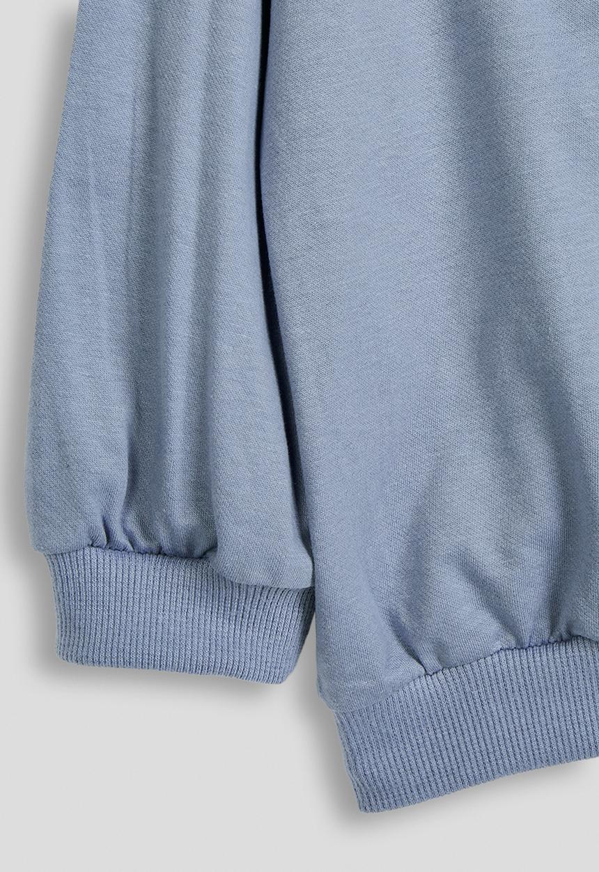 Pop Candy - Placement print hoodie - blue/dino