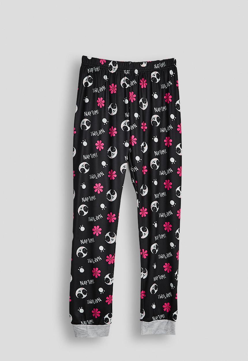 Pop Candy - Long sleeve pj set - black/lavender/multi