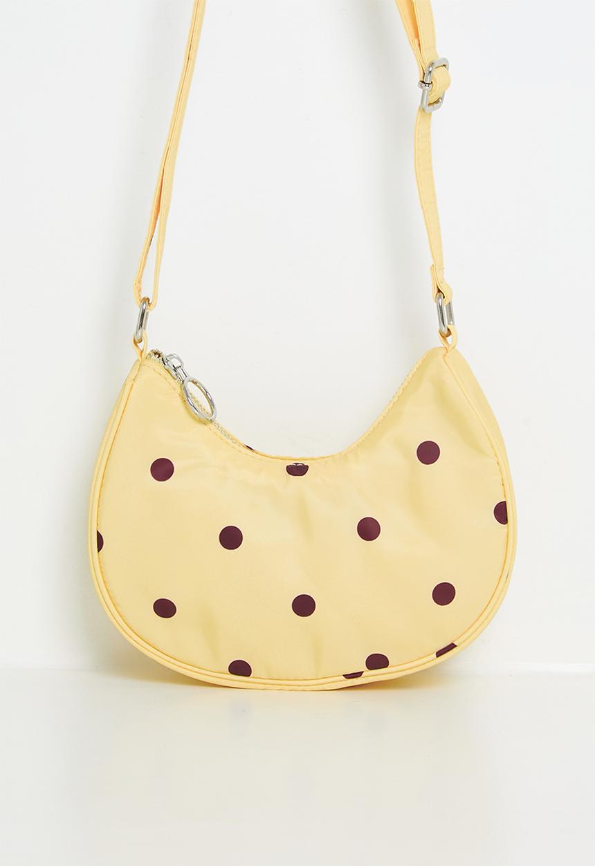 Cotton On - Corey Crossbody Bag - Baby Yellow/Bordeaux Spot