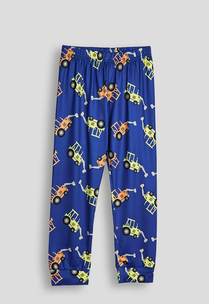 Pop Candy - Excavator graphic and aop pj set - blue/light navy/multi