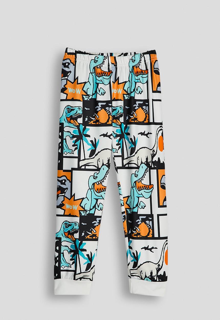 Pop Candy - Cartoon dino pj set - blue/orange/multi