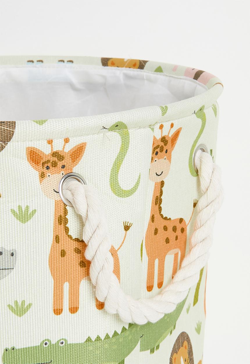 Pop Candy - Foldable toy bin & box - pale tea green/grey/multi