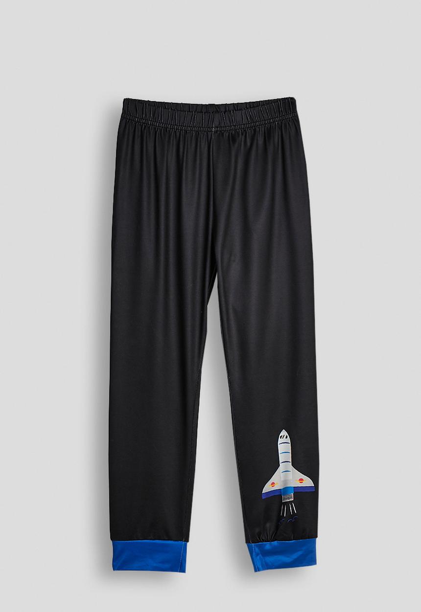 Pop Candy - Slogan raglan sleeve pj set - black/blue