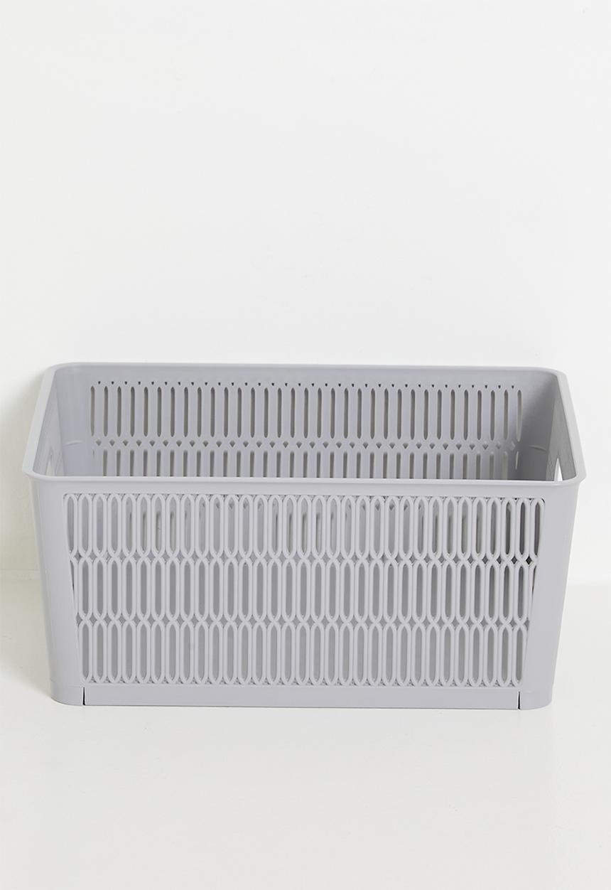 Storage Solutions - Meshy Storage Basket Set Of 2 - Grey