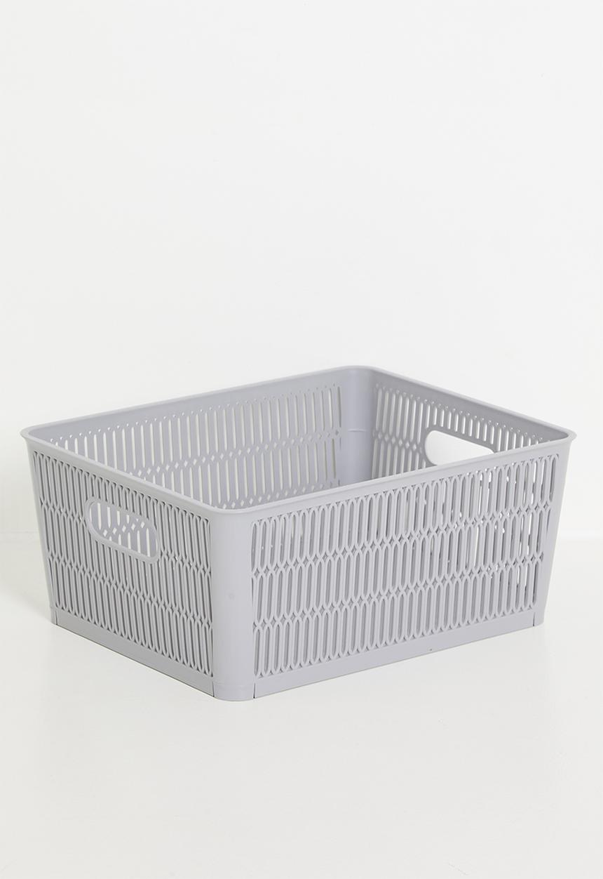 Storage Solutions - Meshy Storage Basket Set Of 2 - Grey