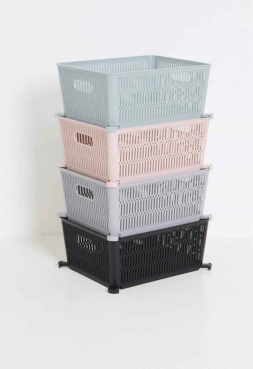 Storage Solutions - Meshy Storage Basket Set Of 2 - Grey