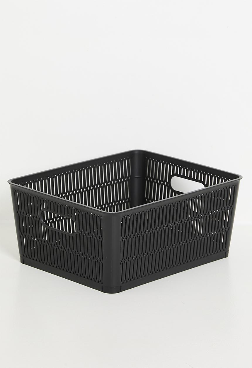 Storage Solutions - Meshy Storage Basket Set Of 2 - Black