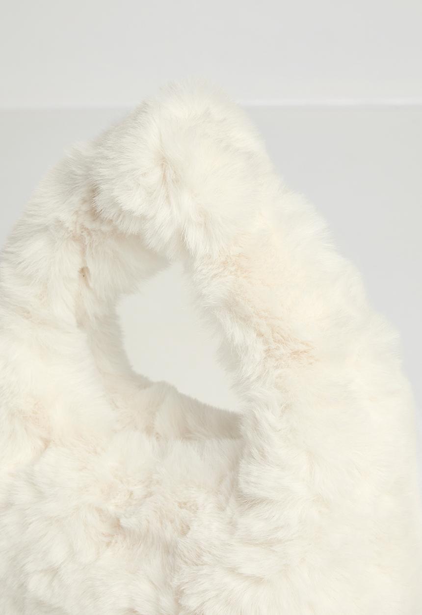 Pop Candy - Mink plush bag - cream