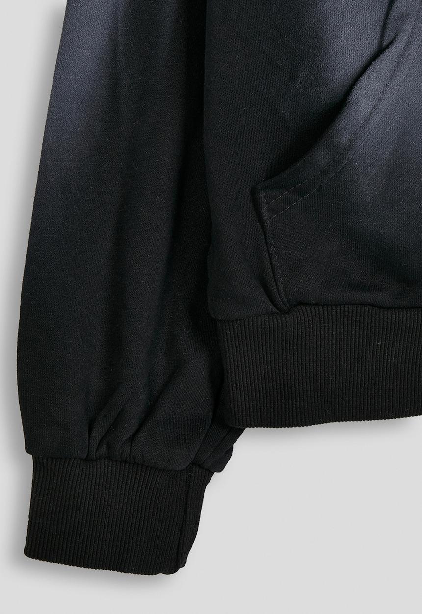 Pop Candy - Spray painted crop hoodie - black