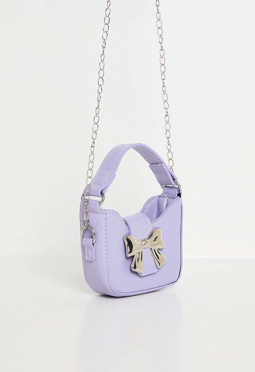 Pop Candy - Handbag with metallic bow buckle - lilac